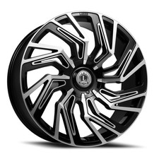 22x9 Luxxx Alloys Lux 28 Gloss Black Machined Face Wheel 6x135-5.5 (30mm) picture