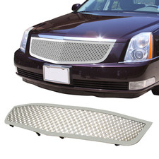 Fits 2006-2010 Cadillac DTS Stainless Chrome Upper Dual Mesh Grille Grill Insert picture