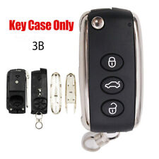 FLIP KEY SHELL CASE COVER FOB 3 BUTTON FOR 2006-2016 BENTLEY CONTINENTAL GT GTC picture