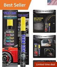 Vibrant Yellow Waterproof Tire Paint Marker - Perfect for Automotive Enthusiasts picture