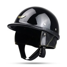 SALE  VINTAGE CUSTOM HELMET BTX 200 EARFLAPS BLACK BOBBER CHOPPER CAFERACER picture
