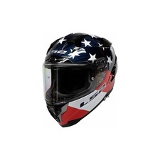 LS2 Adult's Challenger Americarbon Helmet Red/White/Blue Small - 327-2102 picture