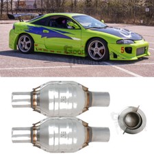2x 2'' Inlet / Outlet Catalytic Converter Weld-on For Mitsubishi Eclipse GS RS picture