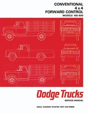 1966 Dodge Truck 100-800 Service Shop Manual Paperback Reprint picture