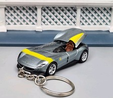 Ferrari Monza SP1 Silver Custom Diecast Car 🎁AWESOME GIFT FOR FERRARI LOVERS 🎁 picture