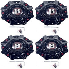 Ballistic 845 Morax LG1208-33 SGD0010 Gloss Black / Red Wheel Center Cap WXORGB picture