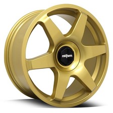 19x8.5 R118 Rotiform SIX Matte Gold Wheel 5x108/5x4.5 (45mm) picture