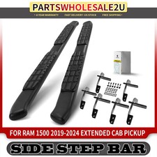 4.25Inch Textured Black Steel Side Step Bars for Ram 1500 2019 2020 2021-2025 picture