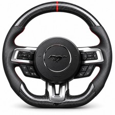 Carbon Fiber Steering Wheel 2018-2022 Ford Mustang GT EcoBoost Shelby GT350 Flat picture