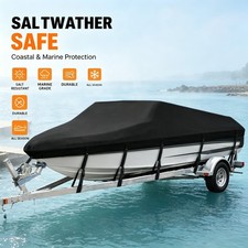 20-22ft Heavy Duty Boat Cover UV Trailerable Fishing Ski Bass V-Hull Runabouts picture