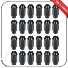 24 Pcs Black 14x2 Lug Nuts Fits Ford F-150 Expedition Lincoln Navigator Mark LT picture