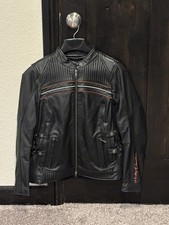 Harley-Davidson Women’s Cowhide Leather Jacket I-94 Vented Pockets Size Medium picture