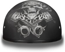 Daytona Helmets D6-PS-XL D.O.T. DAYTONA SKULL CAP- W/ PISTONS SKULL- XL picture