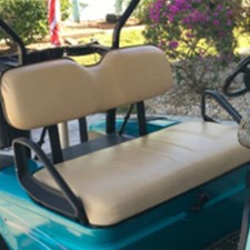 Front Replacement Seat Cover Skin Leather Beige For E-Z-Go TXT Golf Cart picture