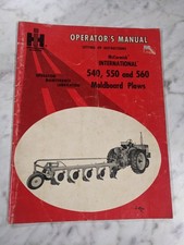 INTERNATIONAL HARVESTER IH OPERATORS SERVICE MANUAL 540 550 560 MOLDBOARD PLOWS picture