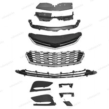 11PC For Cruze 2016-2018 Front Bumper Radiator Cover Chrome Grille Mesh Kit picture