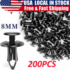 240PCS 8mm Bumper Clips Retainer Auto Car Plastic Rivets Fastener Fender Push picture