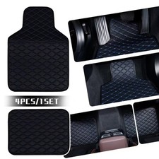 Universal 4Pcs PU Leather Car Mats Waterproof Non-Slip Auto Floor Protectors picture