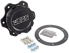 JEGS Black Fuel Cell Cap with Bung 6-Bolt Bung picture