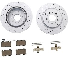 Rear Drilled Rotors Brake Pads for 2009-2018 Maserati GranTurismo 4.2L 4.7L picture