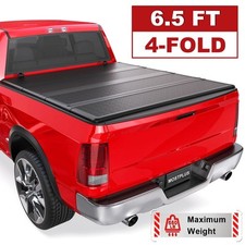 6.5FT 4-Fold FRP Hard Bed Tonneau Cover For 2003-2026 Dodge Ram 1500 2500 3500 picture