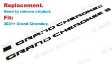 Replacement 2PCS Gloss Black Side Door Grand Cherokee Emblems Badge 2021 & Up picture
