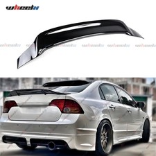 For 06-11 Honda Civic Sedan Black HighKick Duckbill Rear Trunk Wing Spoiler Lip picture