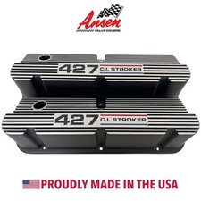 Ford 427 C.I. Stroker Pentroof, Tall Valve Covers - Tri-Color Logo - Black picture