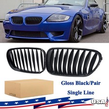 For 2003-2008 BMW Z4 Coupe E85 E86 Front Kidney Hood Grille Grill Glossy Black picture
