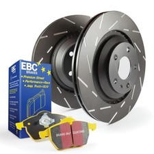 EBC S9KR1556 Yellowstuff Brake Pads & USR Slotted Rotors for 16-25 Honda Civic picture