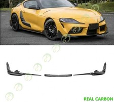 3PCS Real Carbon Fiber Front Bumper Lip Splitter For 2020-2026 25 Supra A90 A91 picture