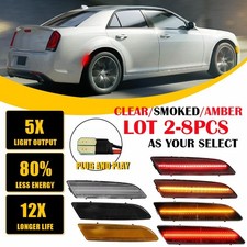 2-8PCS For 04-08 Chrysler Crossfire Clear Smoke Front Rear LED Side Marker Light picture