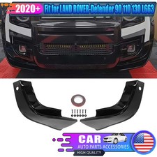 1 Pair Gloss Black Front Lip Fit For 2020-2026 Land Rover Defender 90 110 130 picture