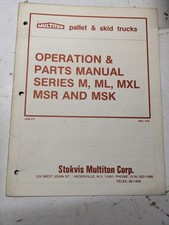 MULTITON OPERATION PARTS LIST BOOK MANUAL SERIES M ML MXL MSR MSK 1979 APM 579 picture