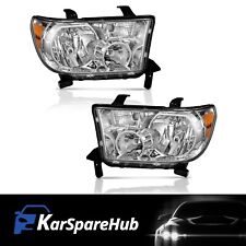 Chrome Headlights Assembly For 2007-2013 Toyota Tundra 2008-2017 Sequoia LH+RH picture