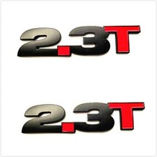   2x Mustang 2.3T Black  Trunk Fender emblem Badge  ECOBOOST Set  picture