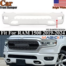 Bright White Front Bumper Cover Face Bar Fits Ram 1500 2019-2024 New Body Style picture