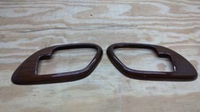 95-98 Chevy Silverado Yukon Sierra Door Handle Bezel Woodgrain Covers Set picture