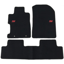 For 06-11 Honda Civic 2Dr 4Dr Nylon Floor Mats Carpets w/ red si 3pcs set picture