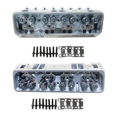 Complete Aluminum Cylinder Heads For SBC Chevy 350 190cc 64cc 2.02/1.60 Straight picture