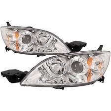 PERDE Headlights Fits 07-09 Mazda 3 Hatchback Gen 1 Mazdaspeed 3 Chrome Assembly picture