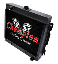 3 Row DR Champion Black Finish Radiator-1970-1972 Plymouth Duster Small Block V8 picture