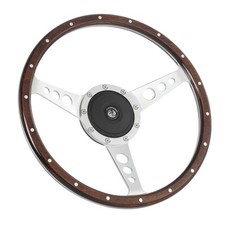 14'' Classic Riveted Wood Grain Steering Wheel Restoration MGB Midget Derrington picture