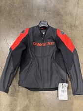 Dainese Racing 5 Men’s Perferated Leather Motorcycle Jacket - Size 48 picture