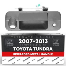 Tailgate Handle, Upgraded Metal for 2007-2013 Toyota Tundra, Textured Black -... picture