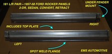 1957,1958 FORD ROCKER PANEL # 181 PR. 2DOOR LEFT RIGHT PAIR,  EMS AUTO picture