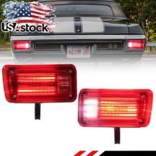 2X Red LED Rear Tail Brake w/White Backup Light Lamps For 1970 Chevry Chevelle picture