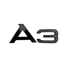 New Audi A3 Rear Trunk Replacement Emblem Badge Matte Black Ornament 3D Decal picture