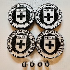 4pc HRE Carbon Fiber 63mm Center Caps XC635HRE—2PC and 4pc Chrome Valve Caps picture