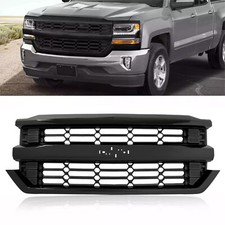 Front Grille Bumper Upper For 2016-2018 Chevrolet Silverado 1500 Black Mesh picture